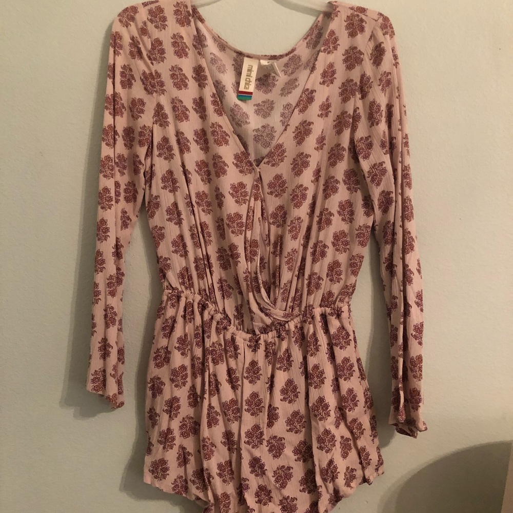 blush floral romper